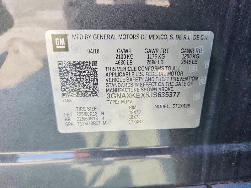 2018 CHEVROLET EQUINOX LT 12