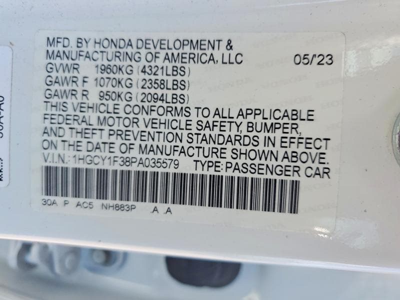 2023 HONDA ACCORD EX 12
