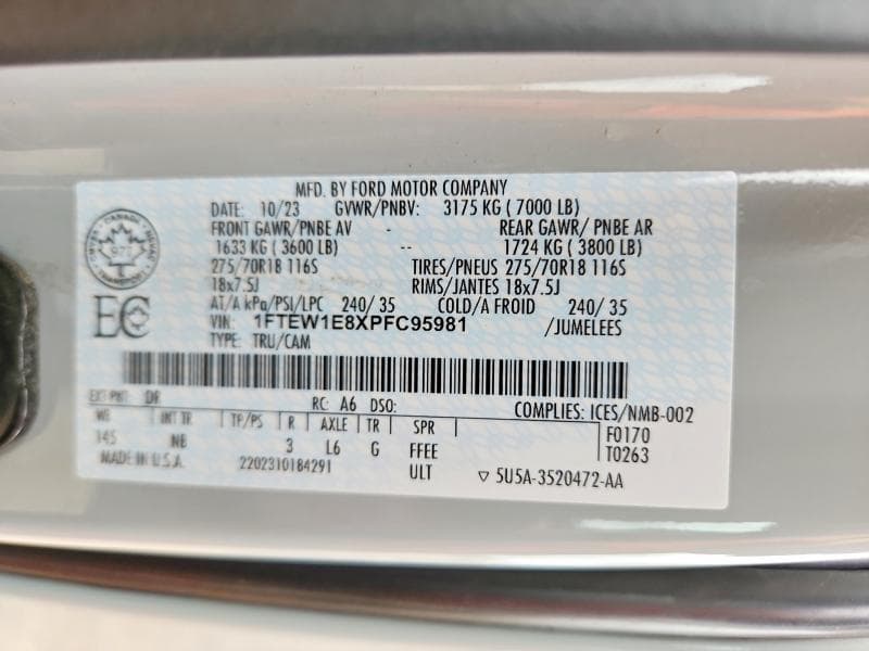 2023 FORD F150 SUPERCREW 13