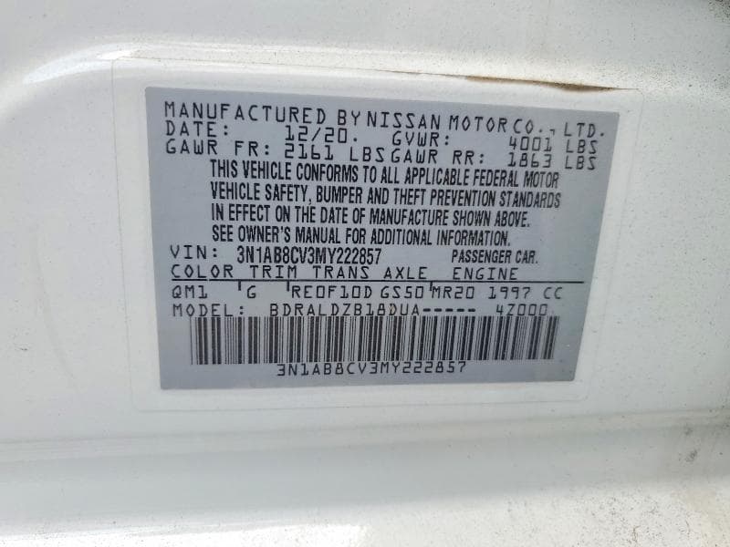 2021 NISSAN SENTRA SV 13