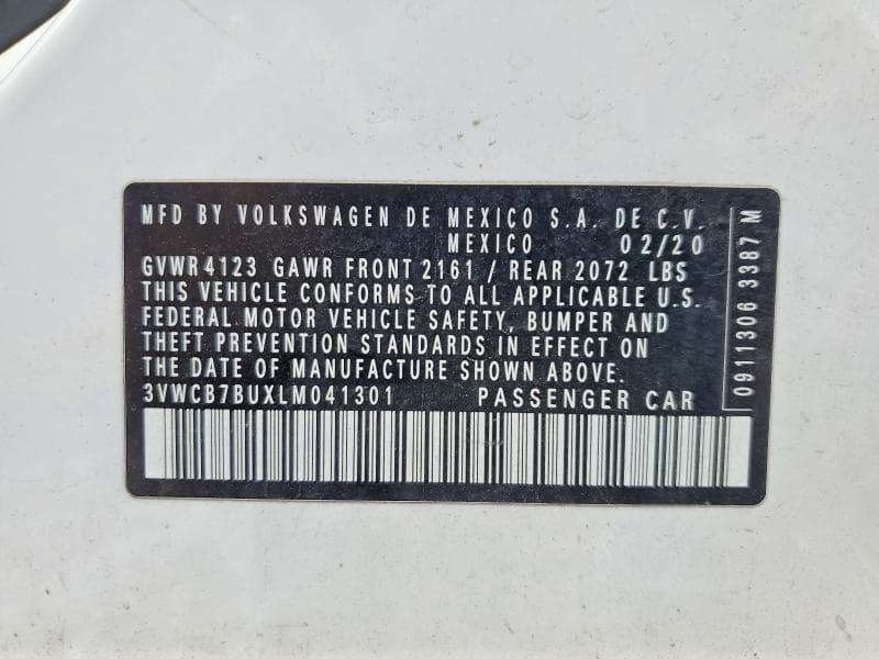 2020 VOLKSWAGEN JETTA S 12