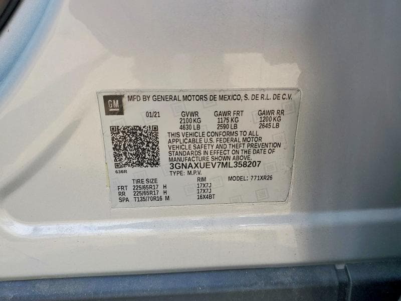 2021 CHEVROLET EQUINOX LT 13