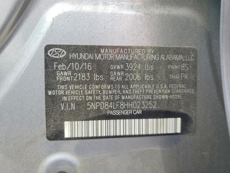 2017 HYUNDAI ELANTRA SE 12