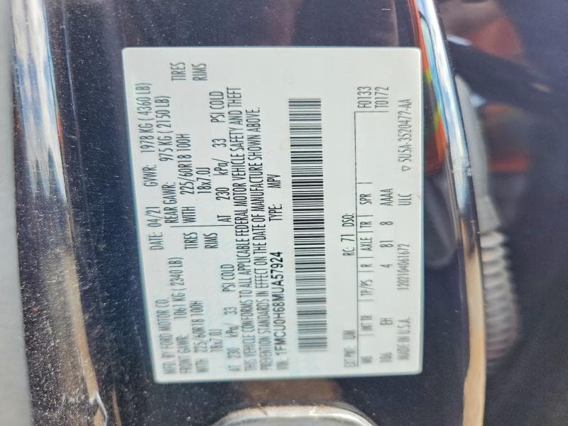 2021 FORD ESCAPE SEL 13