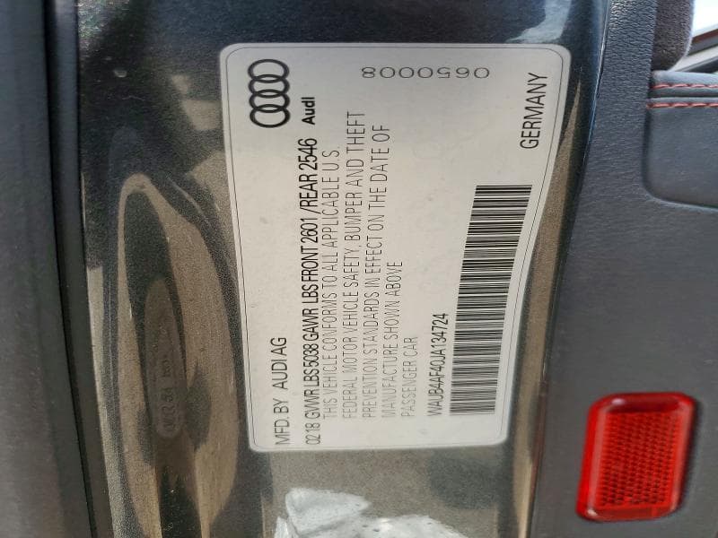 2018 AUDI S4 PREMIUM PLUS 12