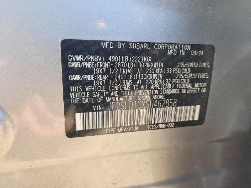 2025 SUBARU FORESTER TOURING 14