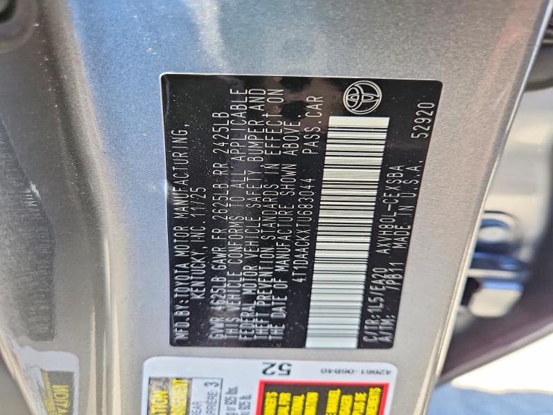 2026 TOYOTA CAMRY SE 12