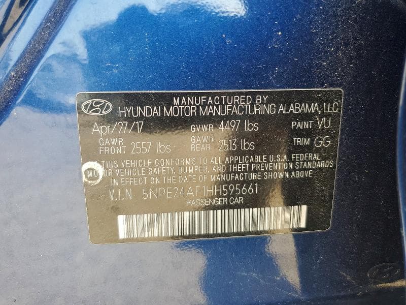 2017 HYUNDAI SONATA SE 12