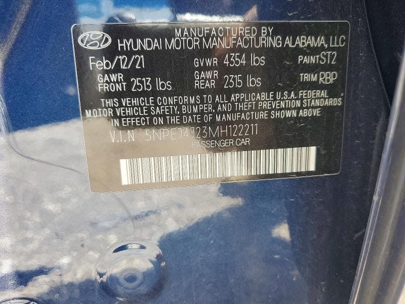 2021 HYUNDAI SONATA SEL PLUS 12