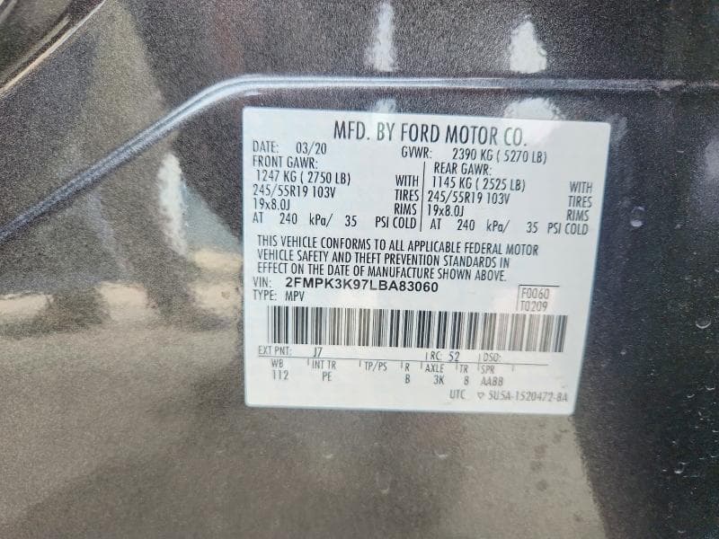 2020 FORD EDGE TITANIUM 13