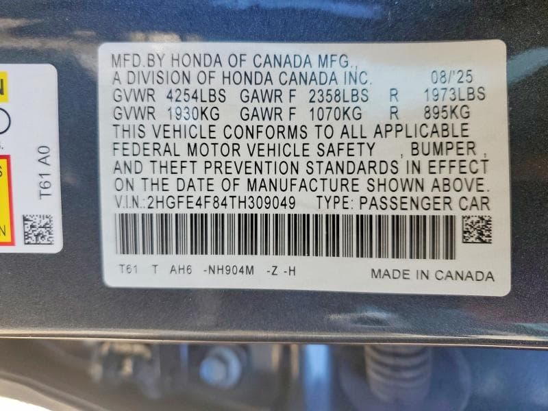 2026 HONDA CIVIC SPORT 13