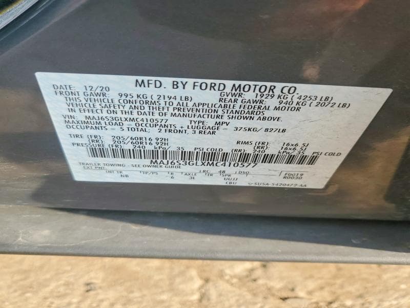 2021 FORD ECOSPORT SE 13