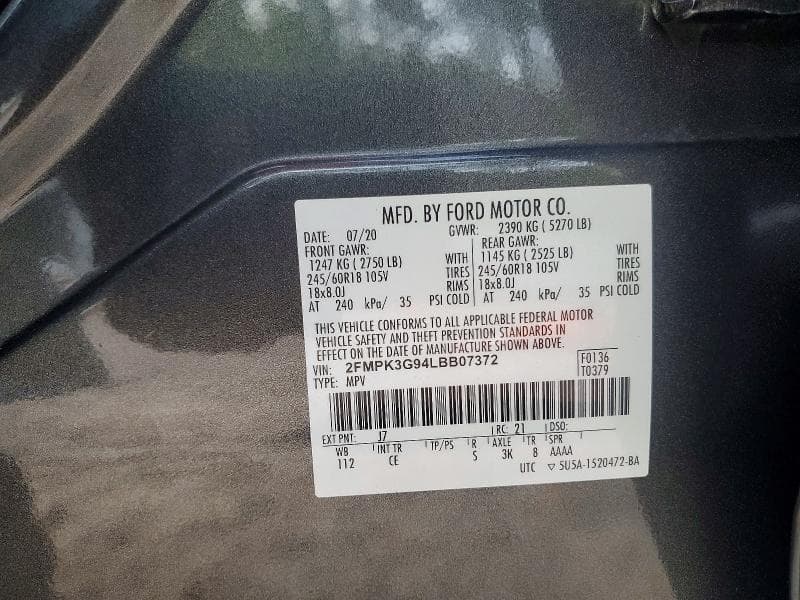 2020 FORD EDGE SE 12