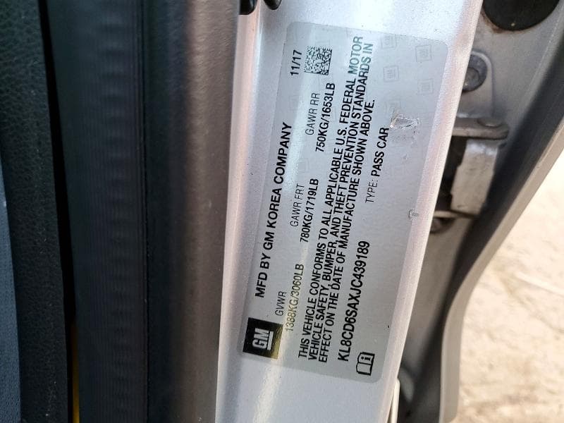 2018 CHEVROLET SPARK 1LT 12