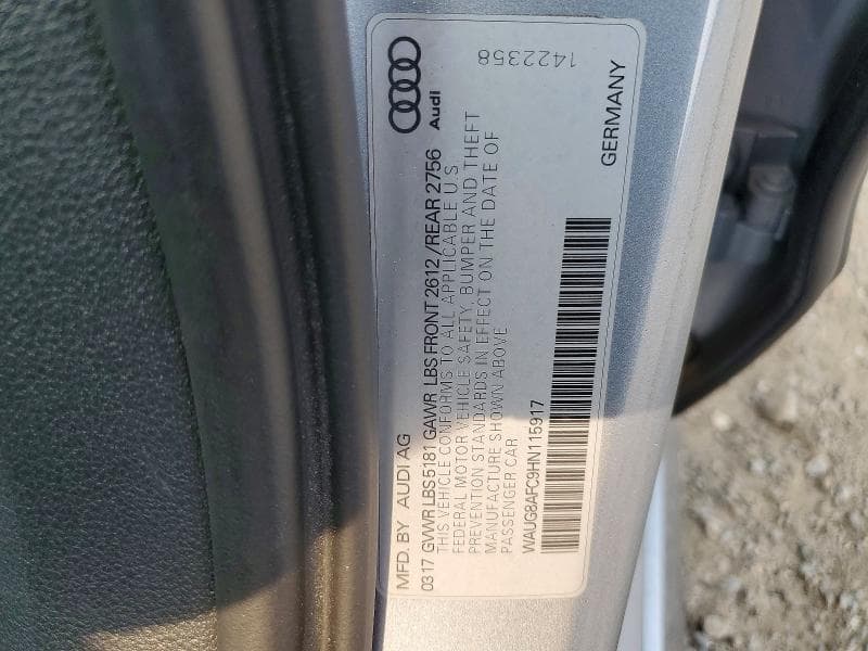 2017 AUDI A6 PREMIUM PLUS 12