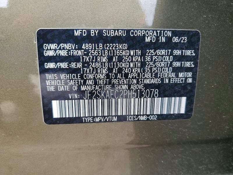 2023 SUBARU FORESTER PREMIUM 13