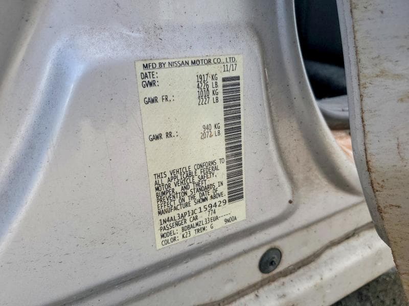 2018 NISSAN ALTIMA 2.5 SV 13