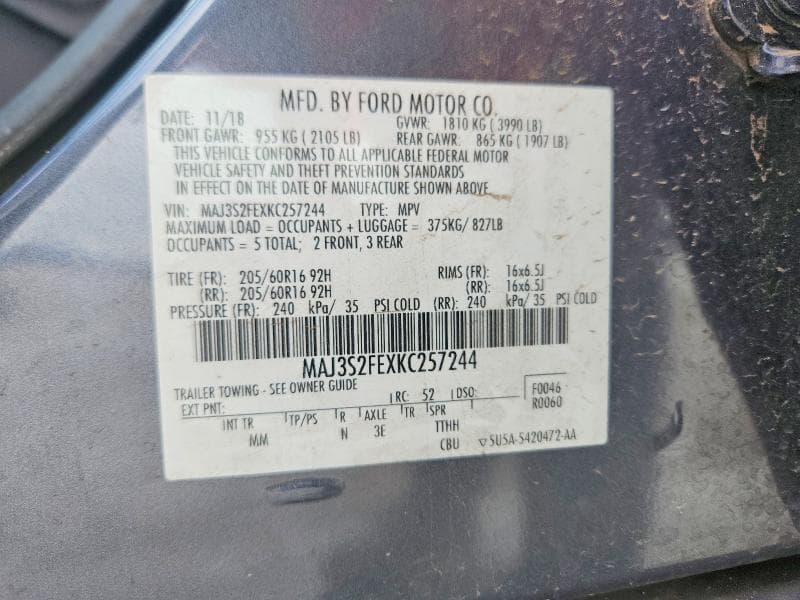 2019 FORD ECOSPORT S 14