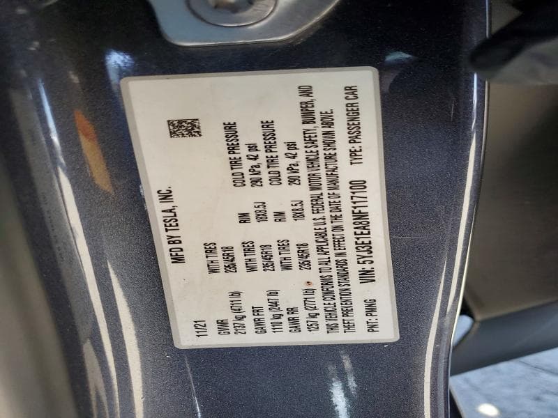 2022 TESLA MODEL 3 13