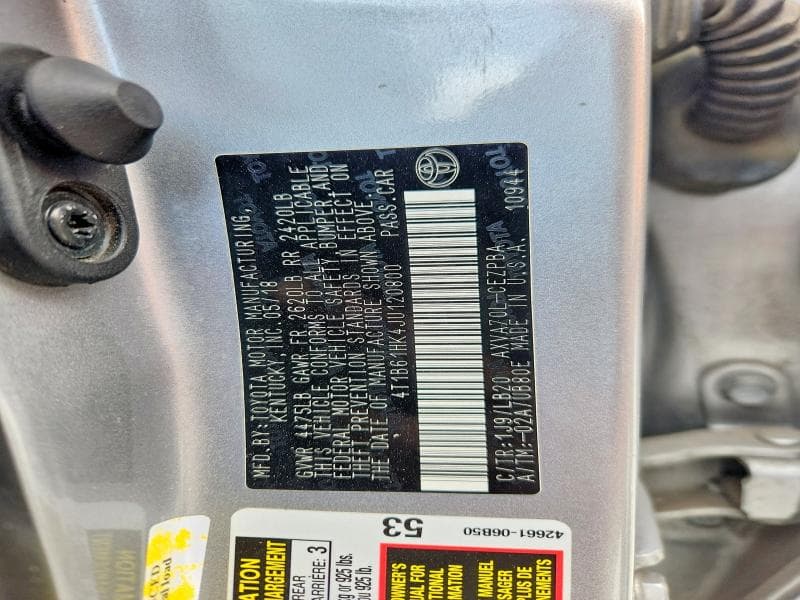 2018 TOYOTA CAMRY XSE 12
