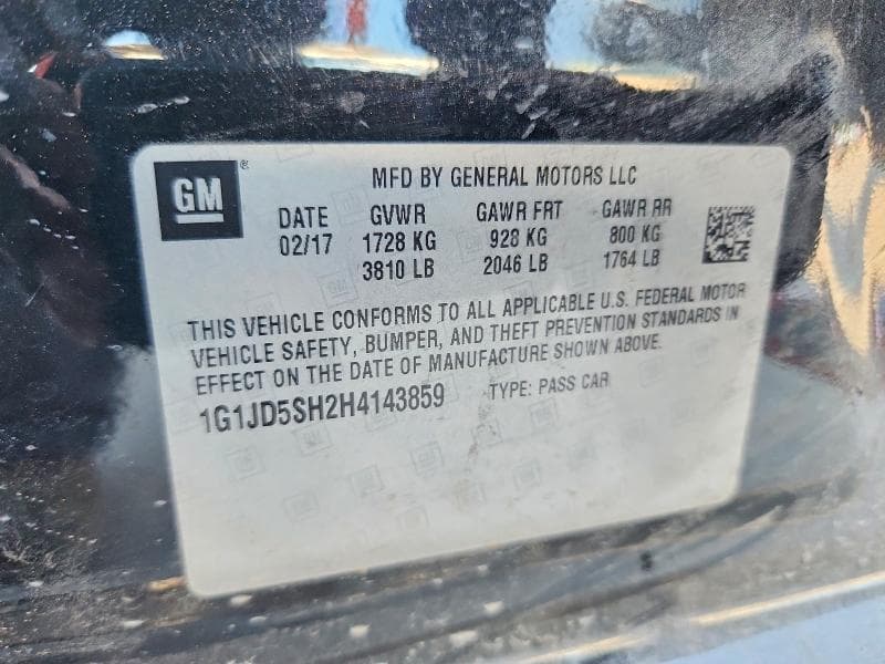2017 CHEVROLET SONIC LT 12