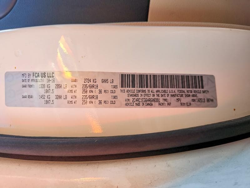 2017 CHRYSLER PACIFICA TOURING L PLUS 13
