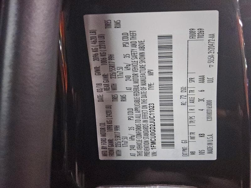 2018 FORD ESCAPE SE 12