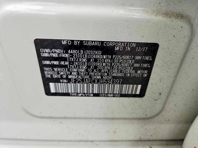 2018 SUBARU FORESTER 2.5I PREMIUM 13