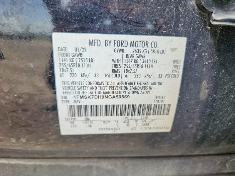2022 FORD EXPLORER XLT 13