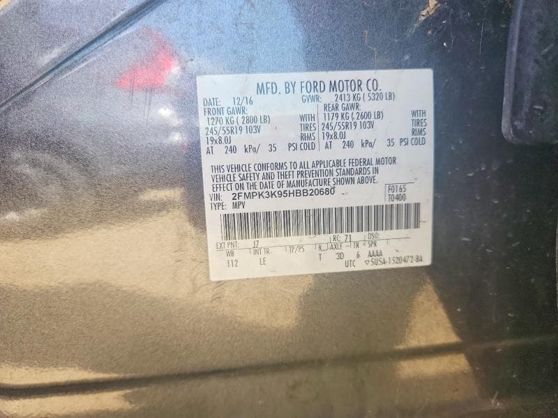 2017 FORD EDGE TITANIUM 12
