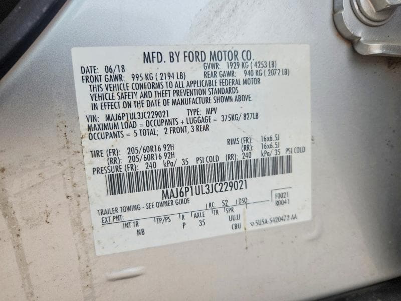 2018 FORD ECOSPORT SE 13