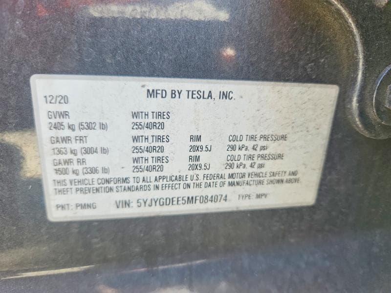 2021 TESLA MODEL Y 12