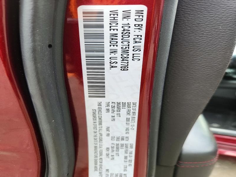 2021 DODGE DURANGO R/T 14