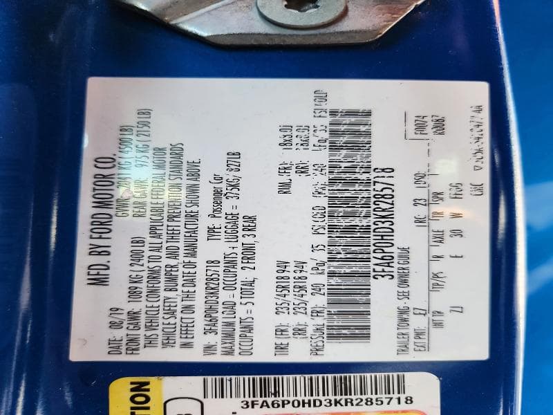 2019 FORD FUSION SE 13