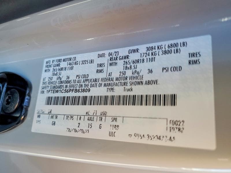 2023 FORD F150 SUPERCREW 12