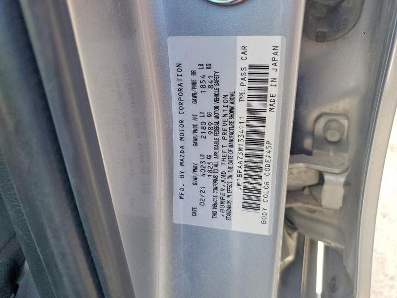 2021 MAZDA 3 12