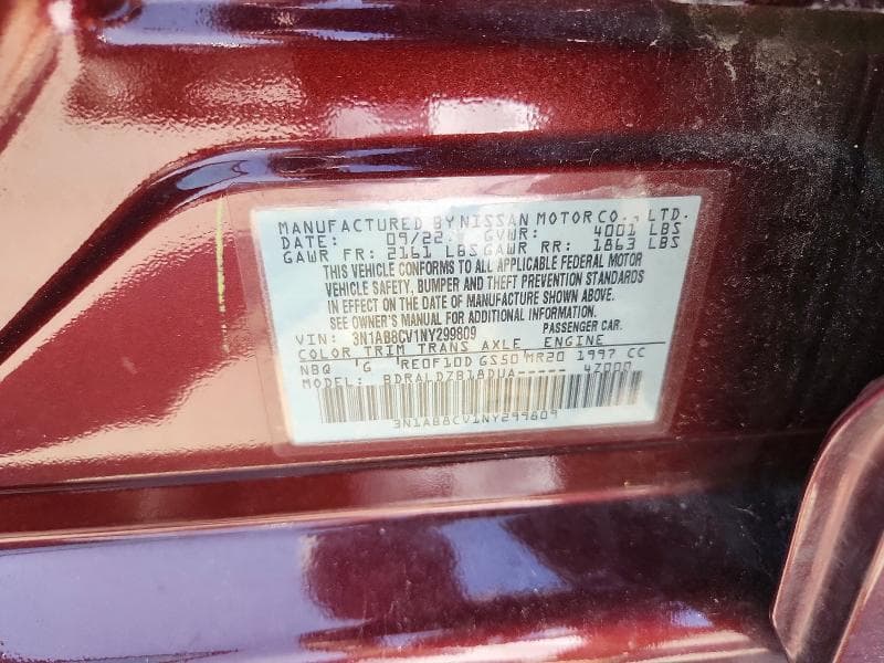 2022 NISSAN SENTRA SV SV 12