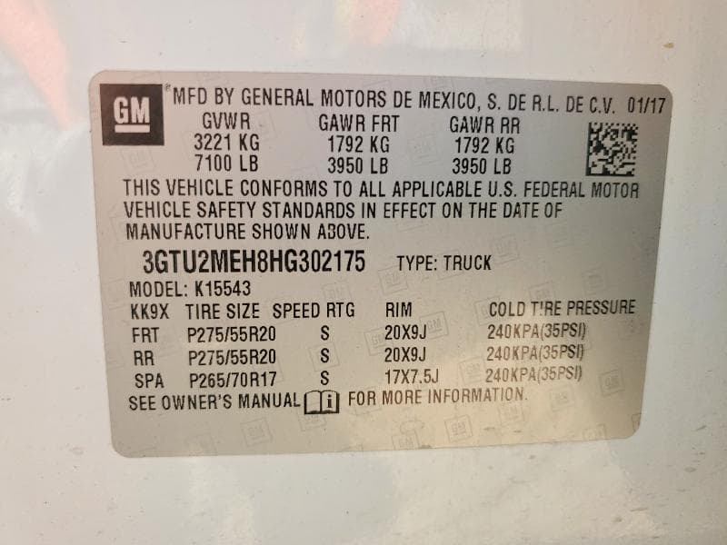 2017 GMC SIERRA K1500 SLE 12