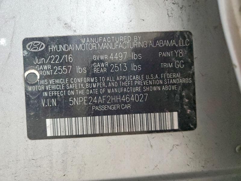 2017 HYUNDAI SONATA SE 12