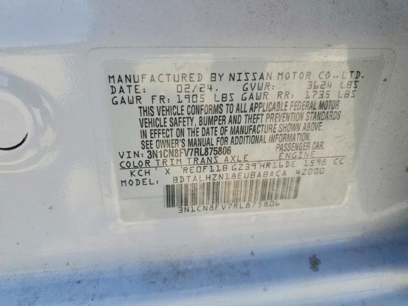 2024 NISSAN VERSA SR 12