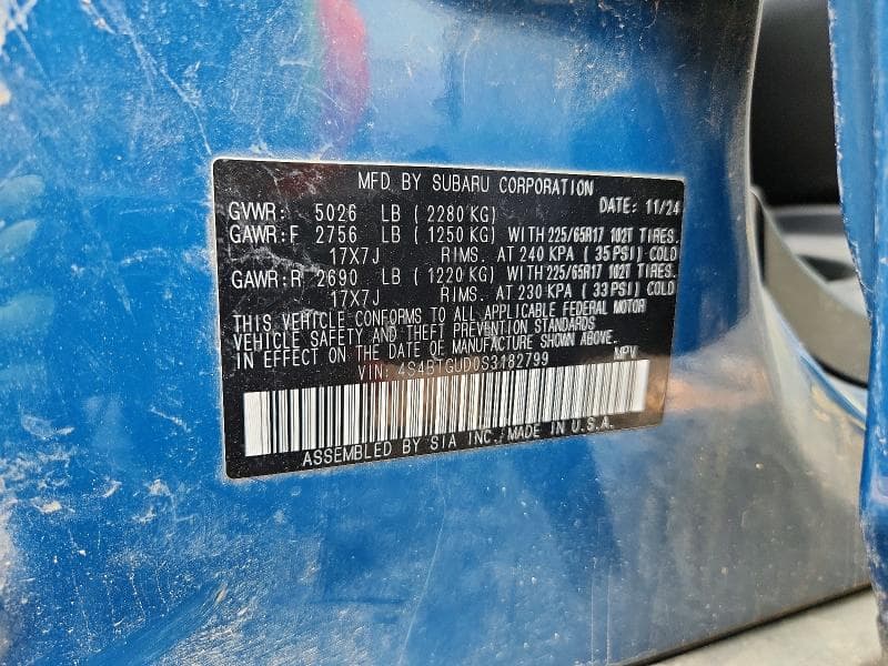 2025 SUBARU OUTBACK WILDERNESS 12