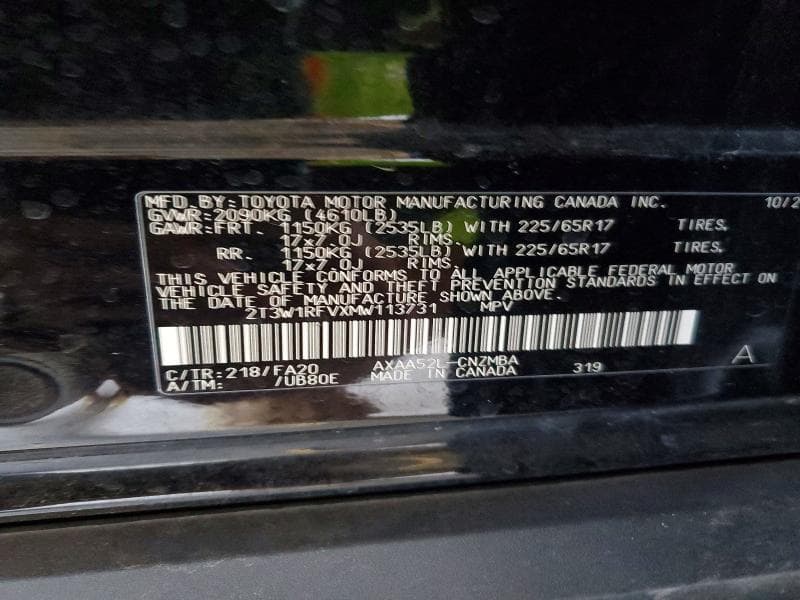 2021 TOYOTA RAV4 XLE 13