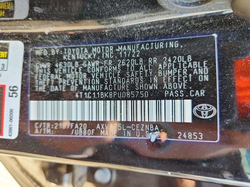 2023 TOYOTA CAMRY LE 12