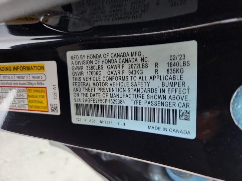 2023 HONDA CIVIC SPORT 12