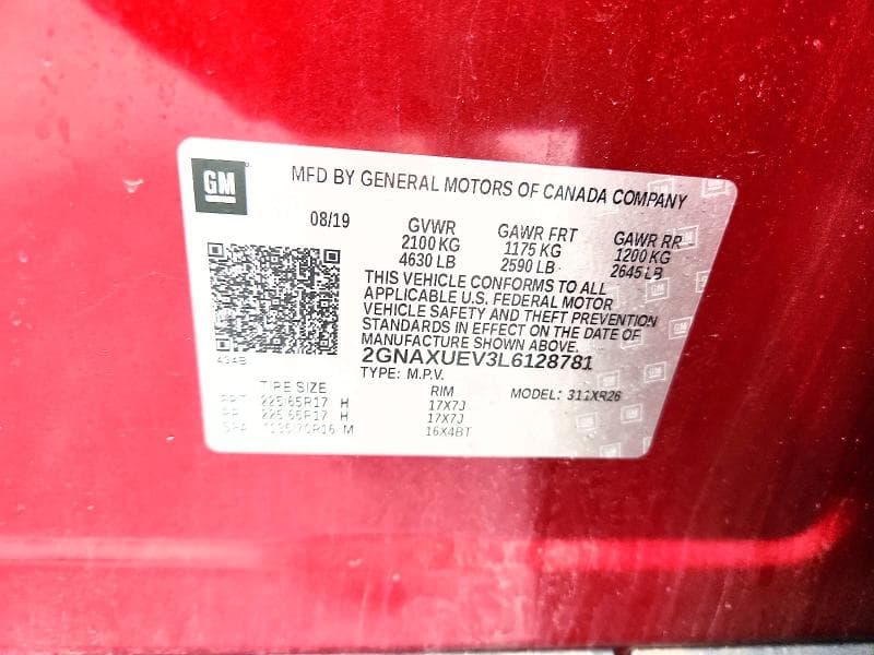 2020 CHEVROLET EQUINOX LT 13