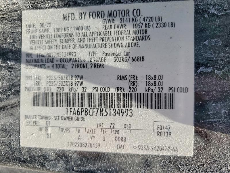 2022 FORD MUSTANG GT 13