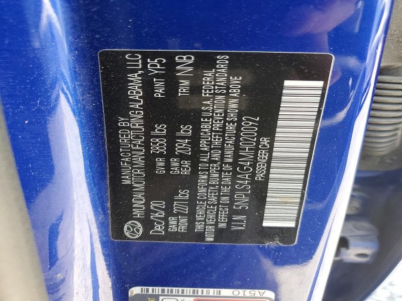 2021 HYUNDAI ELANTRA SEL 12