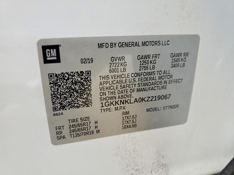 2019 GMC ACADIA SLE 13