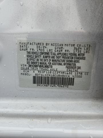 2024 NISSAN VERSA SR 12