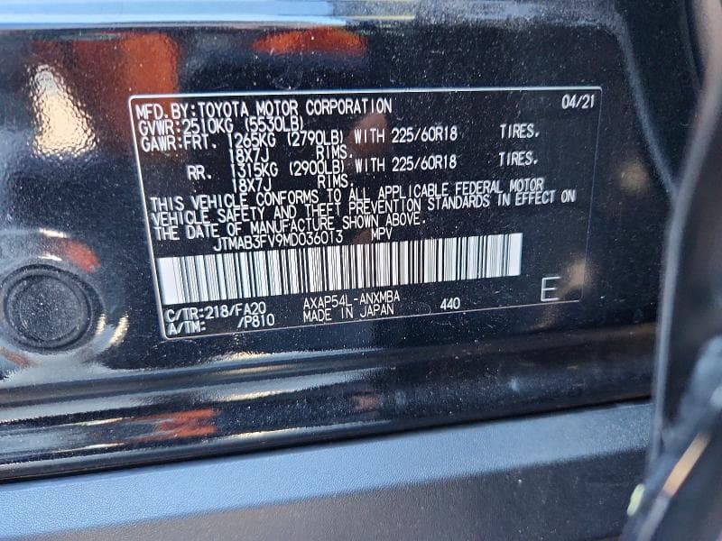 2021 TOYOTA RAV4 PRIME SE 12